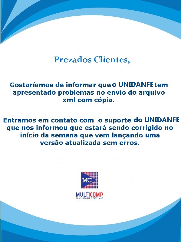 UNIDANFE apresentado problemas